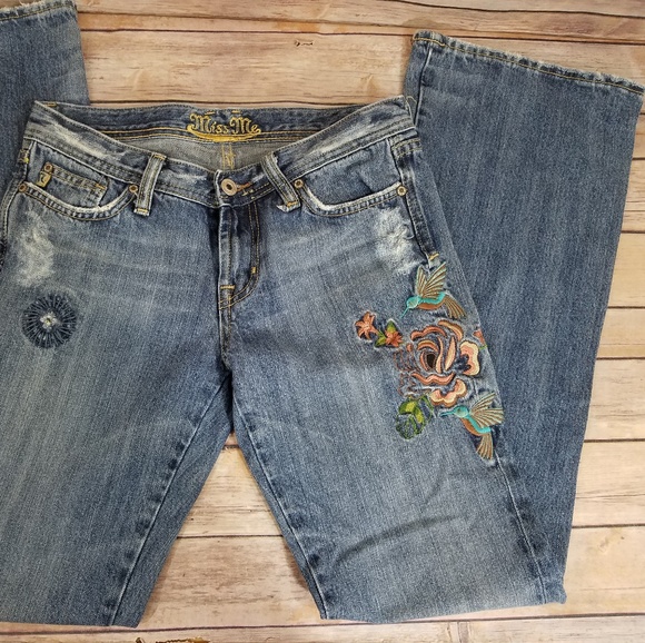 Miss Me Denim - Miss Me 27 Marilyn Distressed Embroidered Jeans